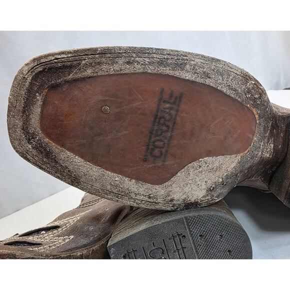 Corral Women's Sequin Wings & Cross Leather Western Cowboy Boots Square Toe 8W - Picture 14 of 15